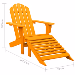 VidaXL 315868 sedia da esterno Terrazzo Seduta imbottita Legno di pino Arancione - Vista aggiuntiva 8