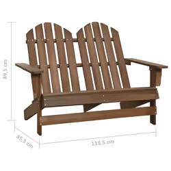 VidaXL 315901 sedia da esterno Terrazzo Seduta imbottita Legno di pino Marrone - Vista aggiuntiva 6