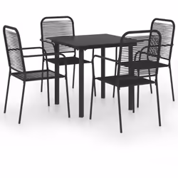 Questo set da pranzo da giardino in 5 pezzi è una scelta perfetta per il vostro spazio esterno. È progettato per aggiungere u ...