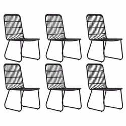vidaXL Set da Pranzo da Giardino 7 pz in Polyrattan e Vetro - Vista aggiuntiva 3