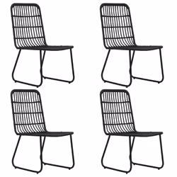vidaXL Set da Pranzo da Giardino 5 pz in Polyrattan e Vetro - Vista aggiuntiva 3