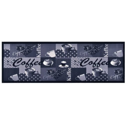 Tappetino da Cucina Lavabile Caffè Blu 45x150 cm vidaXL 7960