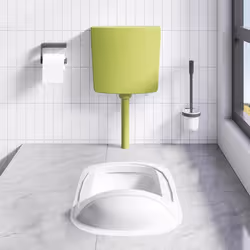 vidaXL Sciacquone WC con Ingresso Acqua dal Basso 3/6 L Verde Oliva - Vista aggiuntiva 3