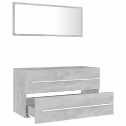 Set Mobili da Bagno 2 pz Grigio Cemento in Legno Multistratocod mxl 72101 - Vista aggiuntiva 3