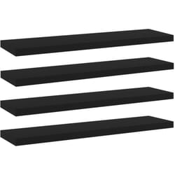 Ripiani per Libreria 4pz Neri 40x10x1,5cm in Legno Multistrato Vidaxl 740311