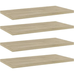 Ripiani per Libreria 4pz Rovere Sonoma 40x20x1,5cm Multistrato Vidaxl 14355