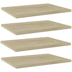 Ripiani per Libreria 4pz Rovere Sonoma 40x30x1,5cm Multistrato Vidaxl 329504