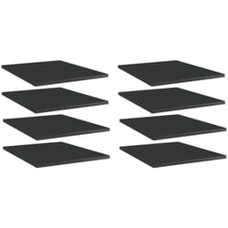 Ripiani per Libreria 8pz Nero Lucido 40x50x1,5cm Multistrato Vidaxl 54334