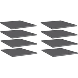 Ripiani per Libreria 8pz Grigio Lucido 40x50x1,5cm Multistrato - Vidaxl