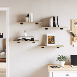 vidaXL Ripiani per Libreria 4pz Rovere Sonoma 60x30x1,5cm Multistrato - Vista aggiuntiva 3