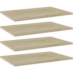 vidaXL Ripiani per Libreria 4pz Rovere Sonoma 60x40x1,5cm Multistrato