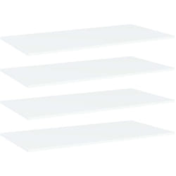 Ripiani per Libreria 4pz Bianchi 80x20x1,5 cm Legno Multistrato Vidaxl