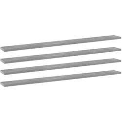 Ripiani Libreria 4pz Grigio Cemento 100x10x1,5cm Multistrato Vidaxl 223892