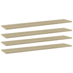 Ripiani per Libreria 4pz Rovere Sonoma 100x20x1,5cm Multistrato - Vidaxl