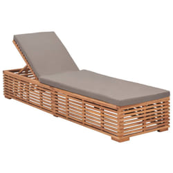 VidaXL 316038 sedia da esterno Salone Seduta imbottita Poliestere, Teak Grigio