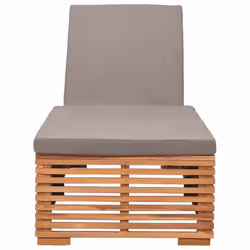 VidaXL 316038 sedia da esterno Salone Seduta imbottita Poliestere, Teak Grigio