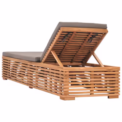 VidaXL 316038 sedia da esterno Salone Seduta imbottita Poliestere, Teak Grigio - Vista aggiuntiva 4