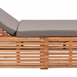 VidaXL 316038 sedia da esterno Salone Seduta imbottita Poliestere, Teak Grigio - Vista aggiuntiva 6