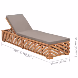 VidaXL 316038 sedia da esterno Salone Seduta imbottita Poliestere, Teak Grigio - Vista aggiuntiva 8
