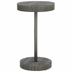 vidaXL Set Bar da Giardino 3 pz con Cuscini in Polyrattan Grigio - Vista aggiuntiva 3
