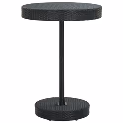 vidaXL Set Bar da Giardino 5 pz con Cuscini Polyrattan Nero - Vista aggiuntiva 3