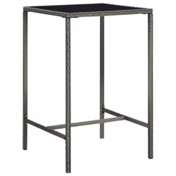 vidaXL Set da Bar da Giardino 5 pz con Cuscini in Polyrattan Grigio - Vista aggiuntiva 3