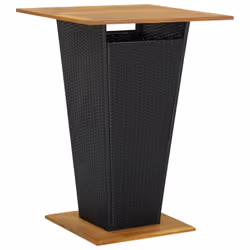 vidaXL Set da Bar da Giardino 5 pz con Cuscini in Polyrattan Nero - Vista aggiuntiva 3