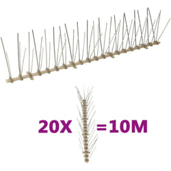 Set Dissuasori per Uccelli e Piccioni 20 pz 5 File 10 m Vidaxl 547023