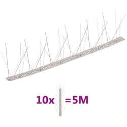 Set Dissuasori per Uccelli e Piccioni 20 pz Acciaio 5 File 5 m Vidaxl 34076
