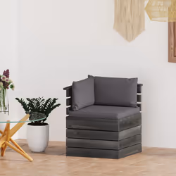 VidaXL 3061647 panca da esterno Legno, Tessuto, Poliestere
