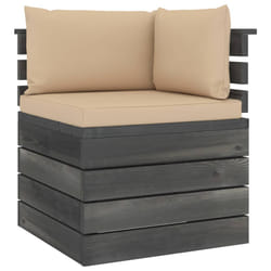 VidaXL 3061650 panca da esterno Legno, Tessuto, Poliestere