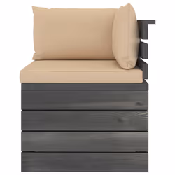 VidaXL 3061650 panca da esterno Legno, Tessuto, Poliestere