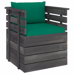 VidaXL 3061652, Legno, Tessuto, Poliestere, Adulti e bambini, 6 cm, 60 cm, 60 cm
