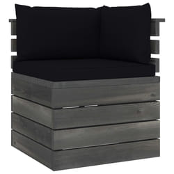 VidaXL 3061654 panca da esterno Legno, Tessuto, Poliestere