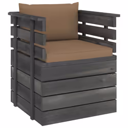 VidaXL 3061655, Legno, Tessuto, Poliestere, Adulti e bambini, 6 cm, 60 cm, 60 cm