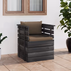 VidaXL 3061655 panca da esterno Legno, Tessuto, Poliestere