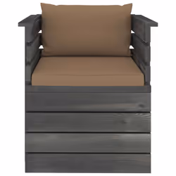 VidaXL 3061655 panca da esterno Legno, Tessuto, Poliestere
