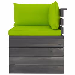 VidaXL 3061658 panca da esterno Legno, Tessuto, Poliestere