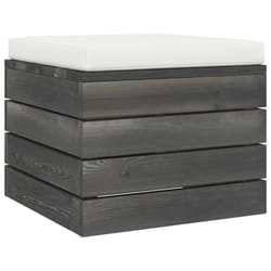 VidaXL 3061709 panca da esterno Legno, Tessuto, Poliestere