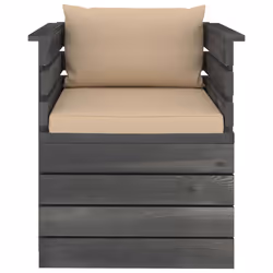 VidaXL 3061722 panca da esterno Legno, Tessuto, Poliestere