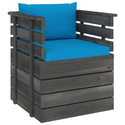 VidaXL 3061723 panca da esterno Legno, Tessuto, Poliestere
