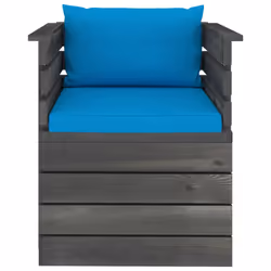 VidaXL 3061723 panca da esterno Legno, Tessuto, Poliestere