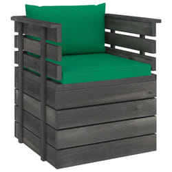 VidaXL 3061724 panca da esterno Legno, Tessuto, Poliestere