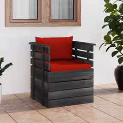 VidaXL 3061725 panca da esterno Legno, Tessuto, Poliestere