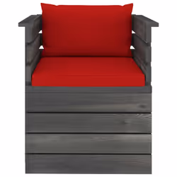 VidaXL 3061725 panca da esterno Legno, Tessuto, Poliestere