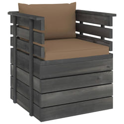 VidaXL 3061727 panca da esterno Legno, Tessuto, Poliestere