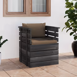 VidaXL 3061727 panca da esterno Legno, Tessuto, Poliestere