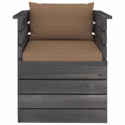 VidaXL 3061727 panca da esterno Legno, Tessuto, Poliestere
