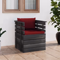 VidaXL 3061728 panca da esterno Legno, Tessuto, Poliestere