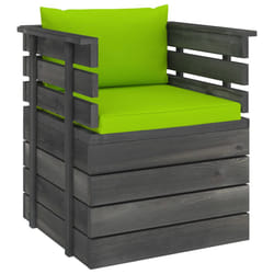 VidaXL 3061730 panca da esterno Legno, Tessuto, Poliestere